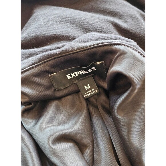 ALK Women's M Express Ruched Side Strapless Tube Top Blouse Shirt Black Tank EUC - Picture 4 of 6